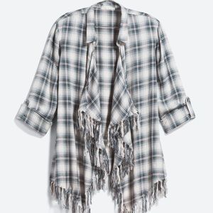 Willow & Clay Plaid-Lightweight Kimono, NWOT